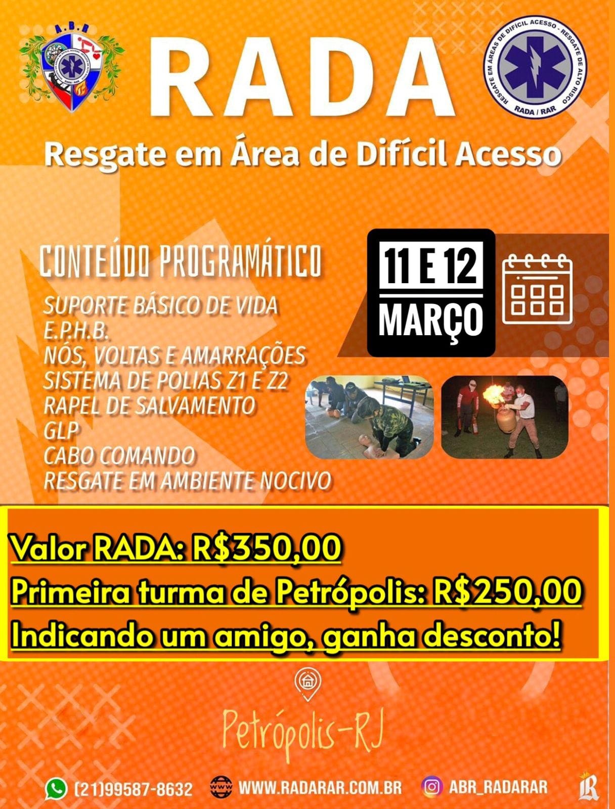 Curso em Petrópolis - 11 e 12/03/2023